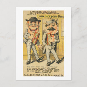 Jackson's Best Chew Advertisement Postcard