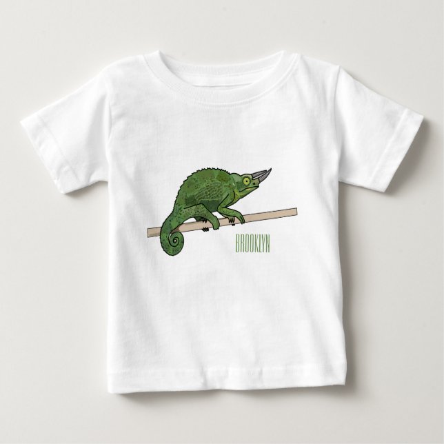 Jackson's chameleon cartoon illustration baby T-Shirt (Front)