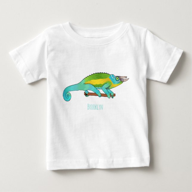 Jackson's chameleon cartoon illustration baby T-Shirt (Front)