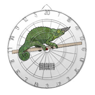 Jackson's chameleon cartoon illustration dartboard