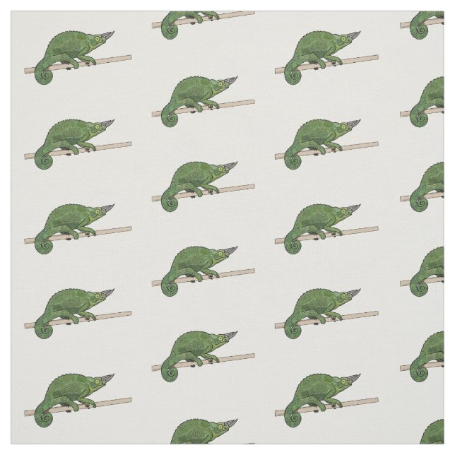 Jackson's chameleon cartoon illustration fabric (Swatch)