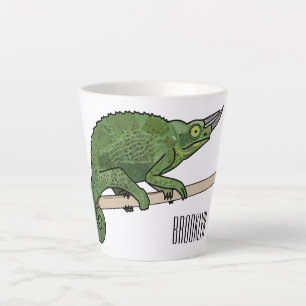 Jackson's chameleon cartoon illustration latte mug