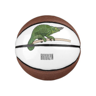 Jackson's chameleon cartoon illustration mini basketball