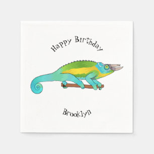 Jackson's chameleon cartoon illustration napkin