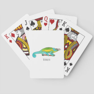 Jackson's chameleon cartoon illustration playing cards