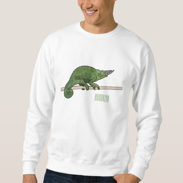 Jackson's chameleon cartoon illustration sweatshirt (Front)