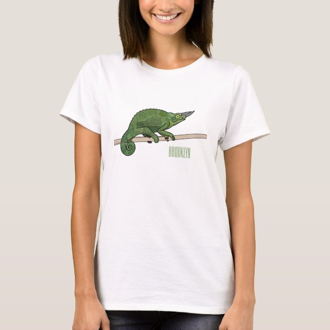 Jackson's chameleon cartoon illustration T-Shirt (Front)