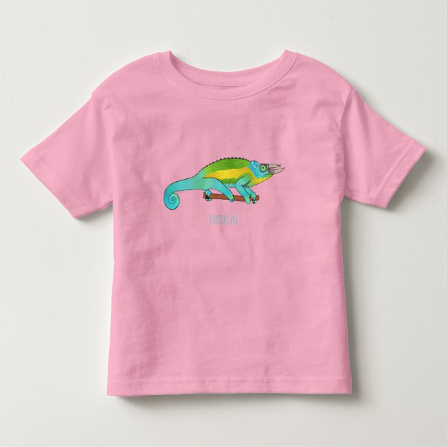 Jackson's chameleon cartoon illustration  toddler T-Shirt (Front)