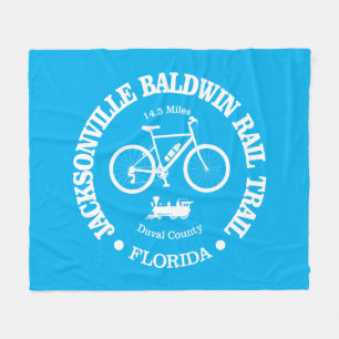Jacksonville Baldwin Rail Trail (cycling) Fleece Blanket