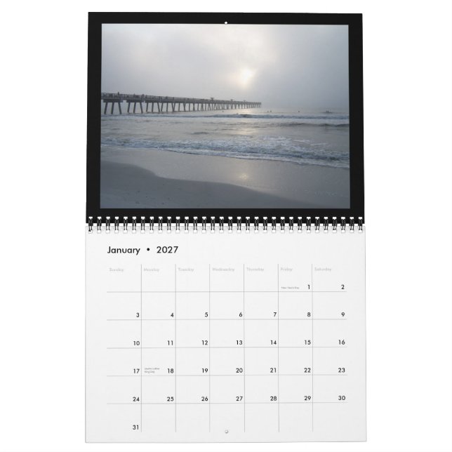 Jacksonville Beach, Florida Calendar (Jan 2027)