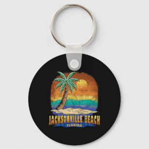 Jacksonville Beach Florida Vintage Distressed Souv Key Ring