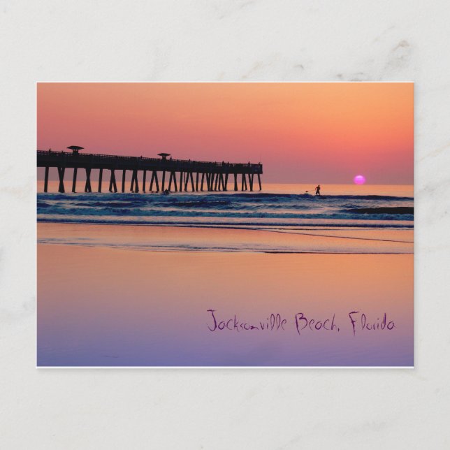 Jacksonville Beach, Sunrise Postcard (Front)