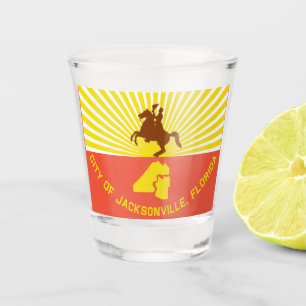 Jacksonville city flag shot glass