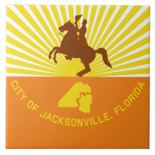 Jacksonville city flag tile