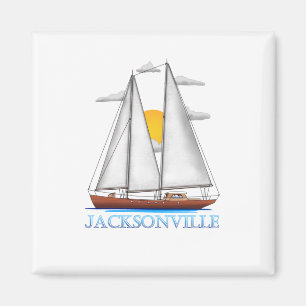 Jacksonville Coastal Nautical Sailing Sailor Magnet