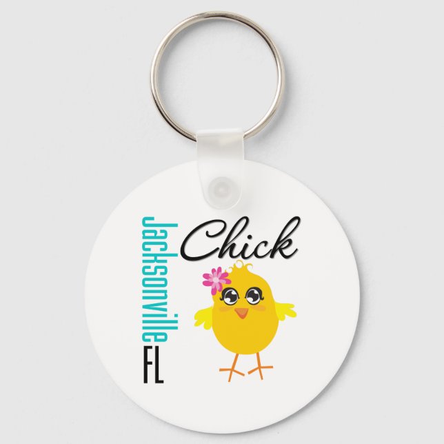 Jacksonville FL Chick Key Ring (Front)