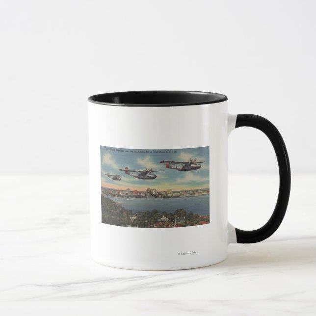 Jacksonville, FL - Navy Bombers over St. John's Mug (Right)