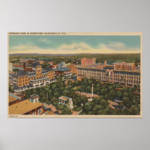 Jacksonville, Florida - Aerial View of Hemming Poster