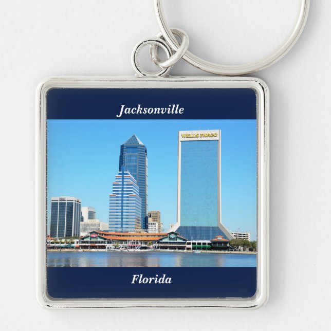 Jacksonville, Florida Cityscape Key Ring (Front)