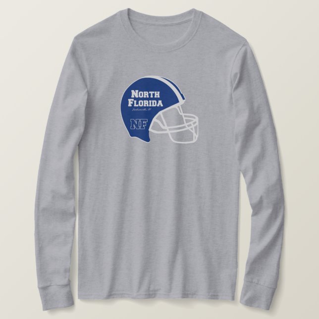 Jacksonville Florida FL Football Helmet  T-Shirt (Design Front)