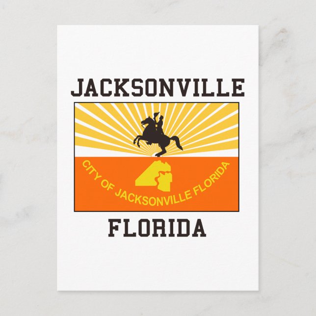 Jacksonville Florida Flag Postcard (Front)