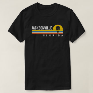Jacksonville Florida Golf Gift Retro Sunset Golfer T-Shirt