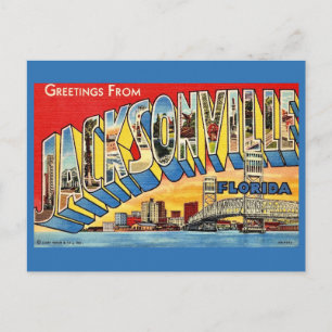  Jacksonville  Florida Greetings Postcard