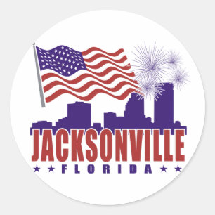 Jacksonville Florida Patriotic Sticker