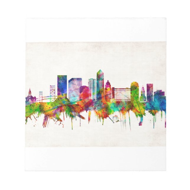 Jacksonville Florida Skyline Notepad (Front)