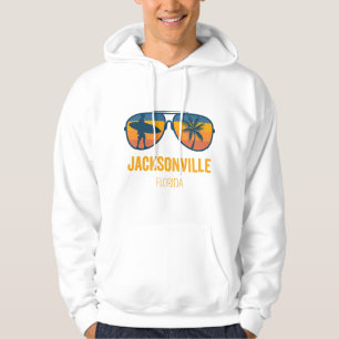 Jacksonville Florida Surfer Sunset Vacation Souven Hoodie