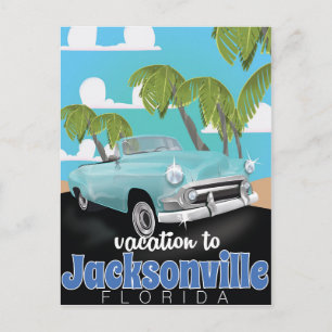Jacksonville, Florida,USA vintage travel poster. Postcard