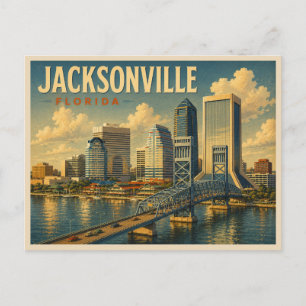Jacksonville Florida Vintage Travel Postcard