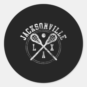 Jacksonville Lacrosse Lax Logo  Classic Round Sticker
