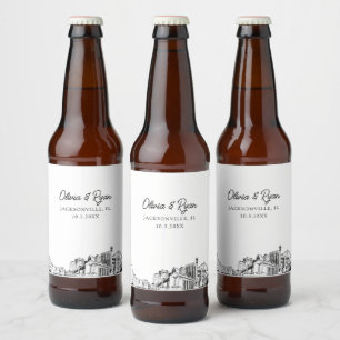 Jacksonville Landmarks Personalised Beer Label