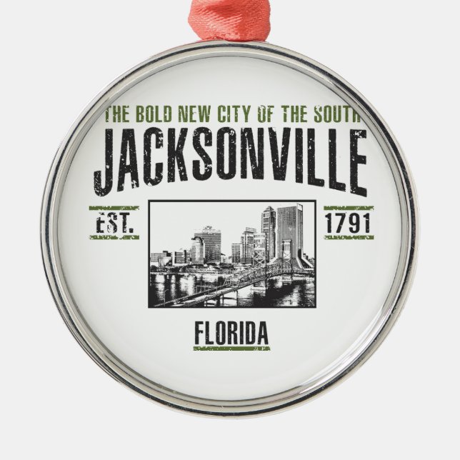 Jacksonville Metal Tree Decoration (Front)