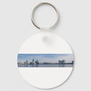 jacksonville skyline panoramic key ring