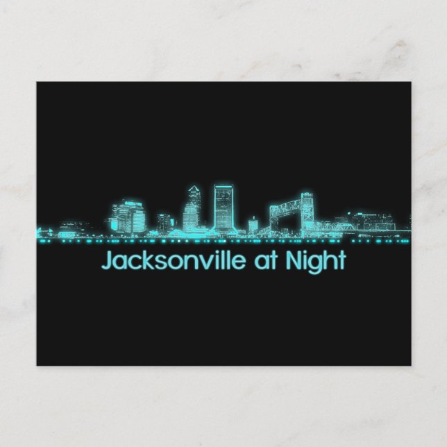 Jacksonville Skyline Postcard (Front)