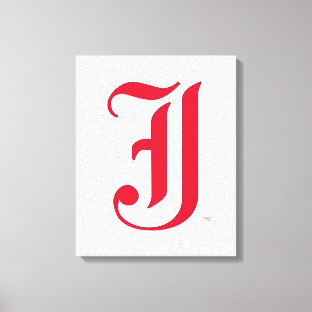 Jacksonville State University Classic JSU Letter Canvas Print (Front)