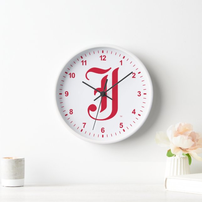 Jacksonville State University Classic JSU Letter Clock (Home)