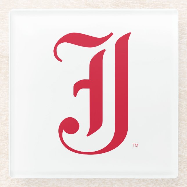 Jacksonville State University Classic JSU Letter Glass Coaster (Front)