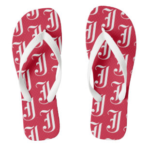 Jacksonville State University Classic JSU Letter Jandals