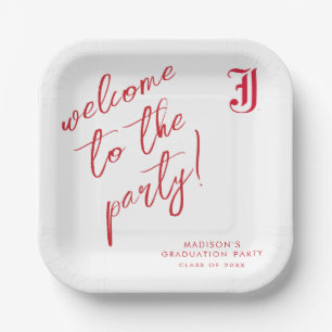 Jacksonville State University Classic JSU Letter Paper Plate