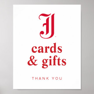 Jacksonville State University Classic JSU Letter Poster