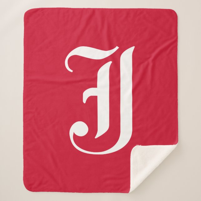 Jacksonville State University Classic JSU Letter Sherpa Blanket (Front)