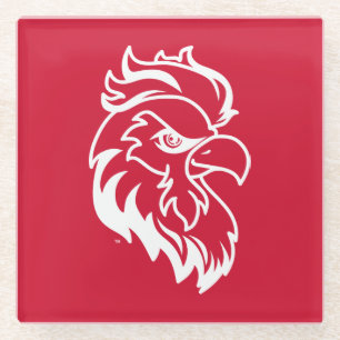 Jacksonville State University Gamecocks Red Eagle Glass Coaster