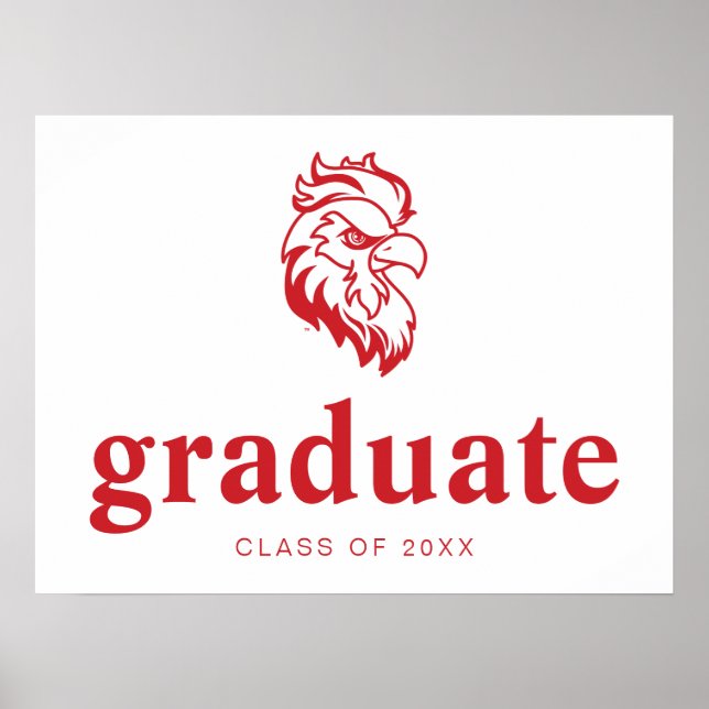 Jacksonville State University Gamecocks Red Eagle Poster (Front)