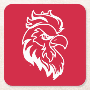 Jacksonville State University Gamecocks Red Eagle Square Paper Coaster