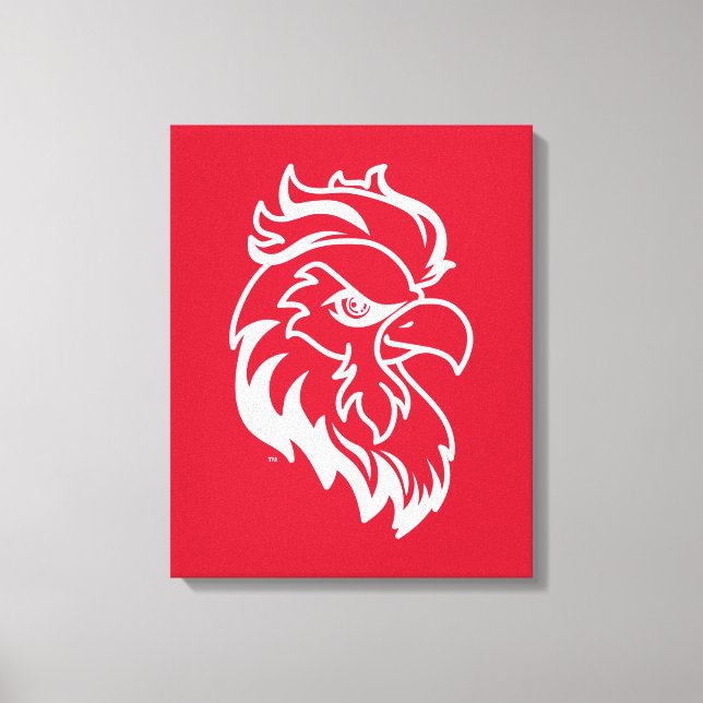 Jacksonville State University Gamecocks Red gameco Canvas Print (Front)