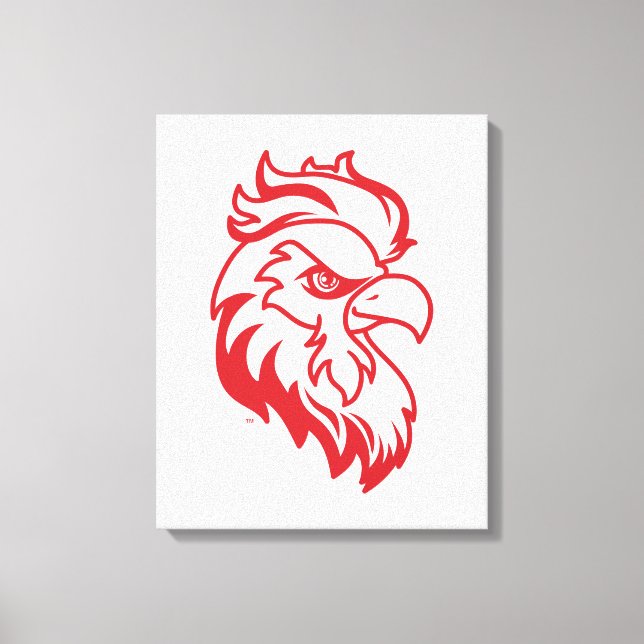 Jacksonville State University Gamecocks Red gameco Canvas Print (Front)