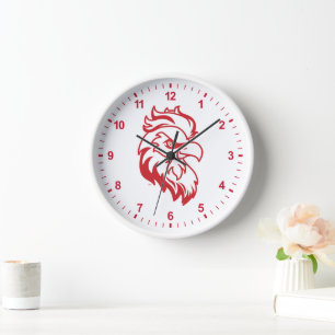Jacksonville State University Gamecocks Red gameco Clock